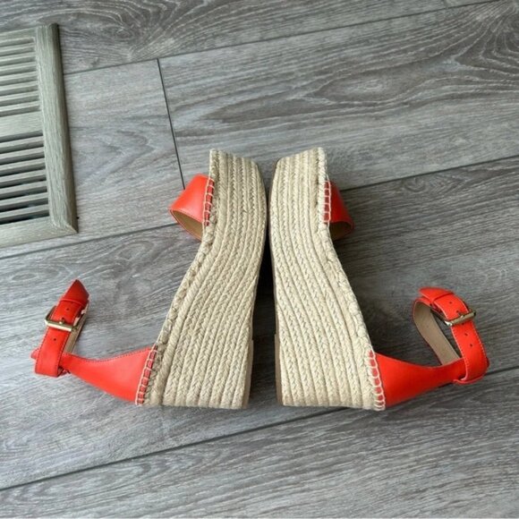 J Crew VACHETTA Leather Platform Espadrille Sandals - Picture 9 of 13